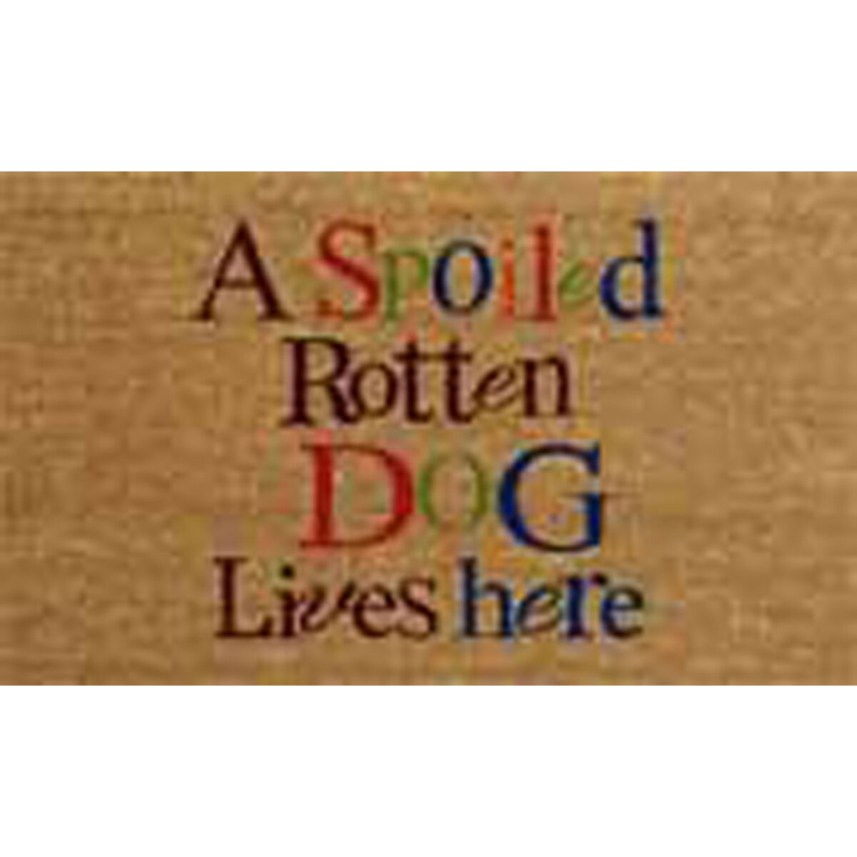Vinyl Bk Coir Mat 18X30 Spoiled Rotten Dog