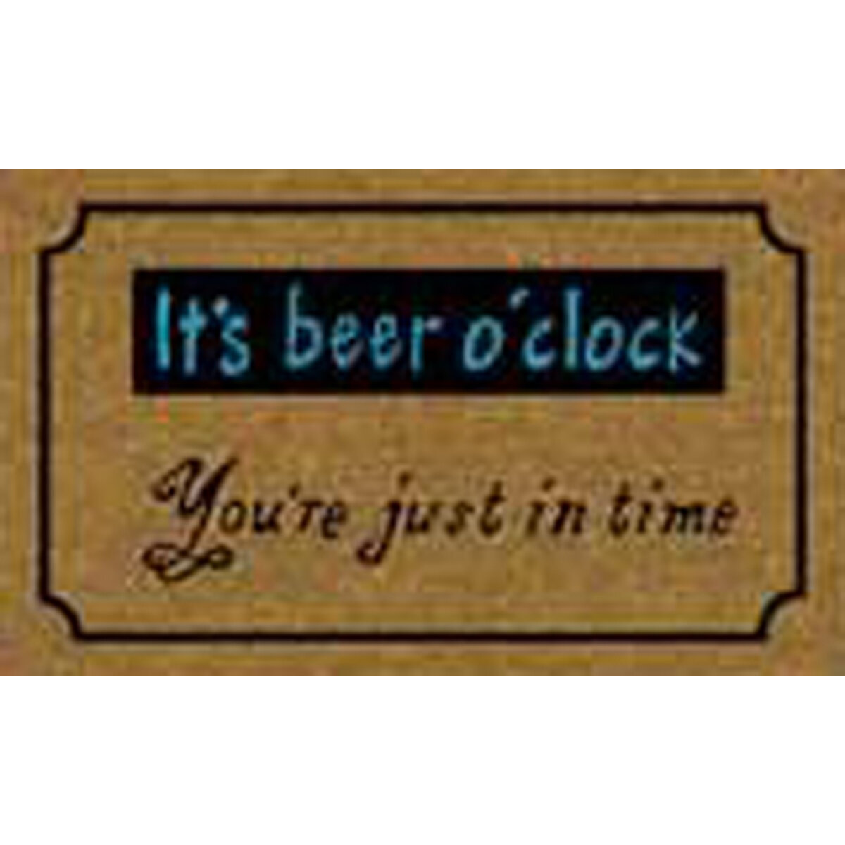 Vinyl Bk Coir Mat 18X30   Beer O'Clock