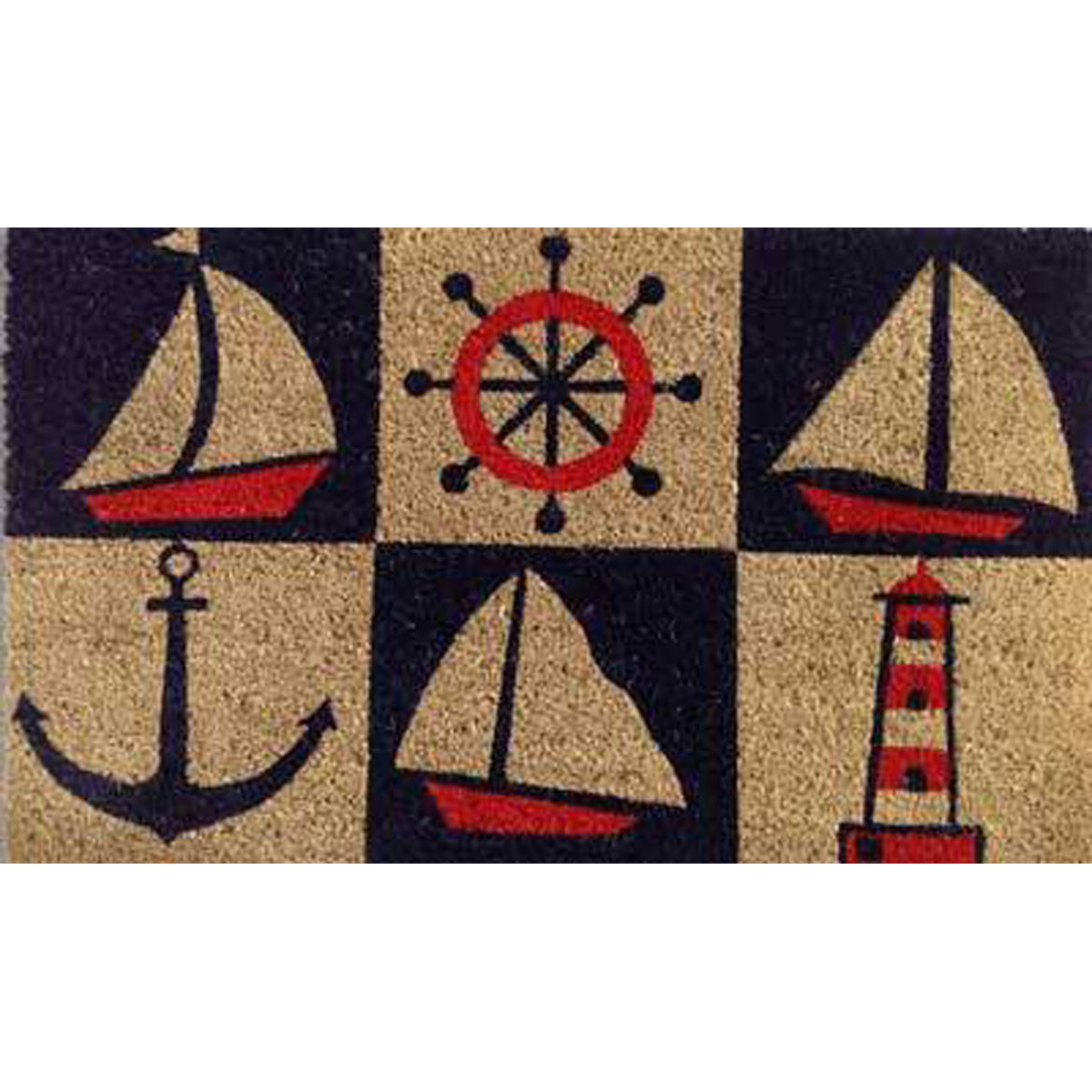 Vinyl Back Coir Mat 18X30 Marine