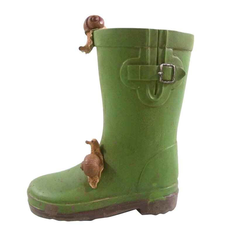 8 8" Garden Snail Boot Planter 18x7.6x19.6 cm