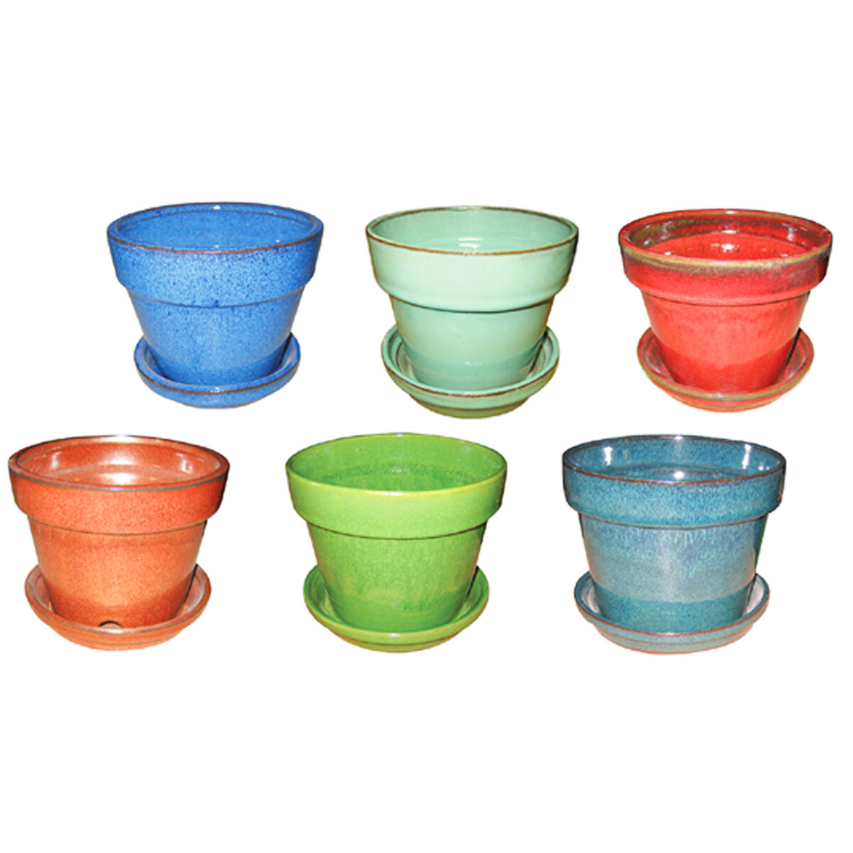 Floral Pot 2.5" W/ Attached Saucer