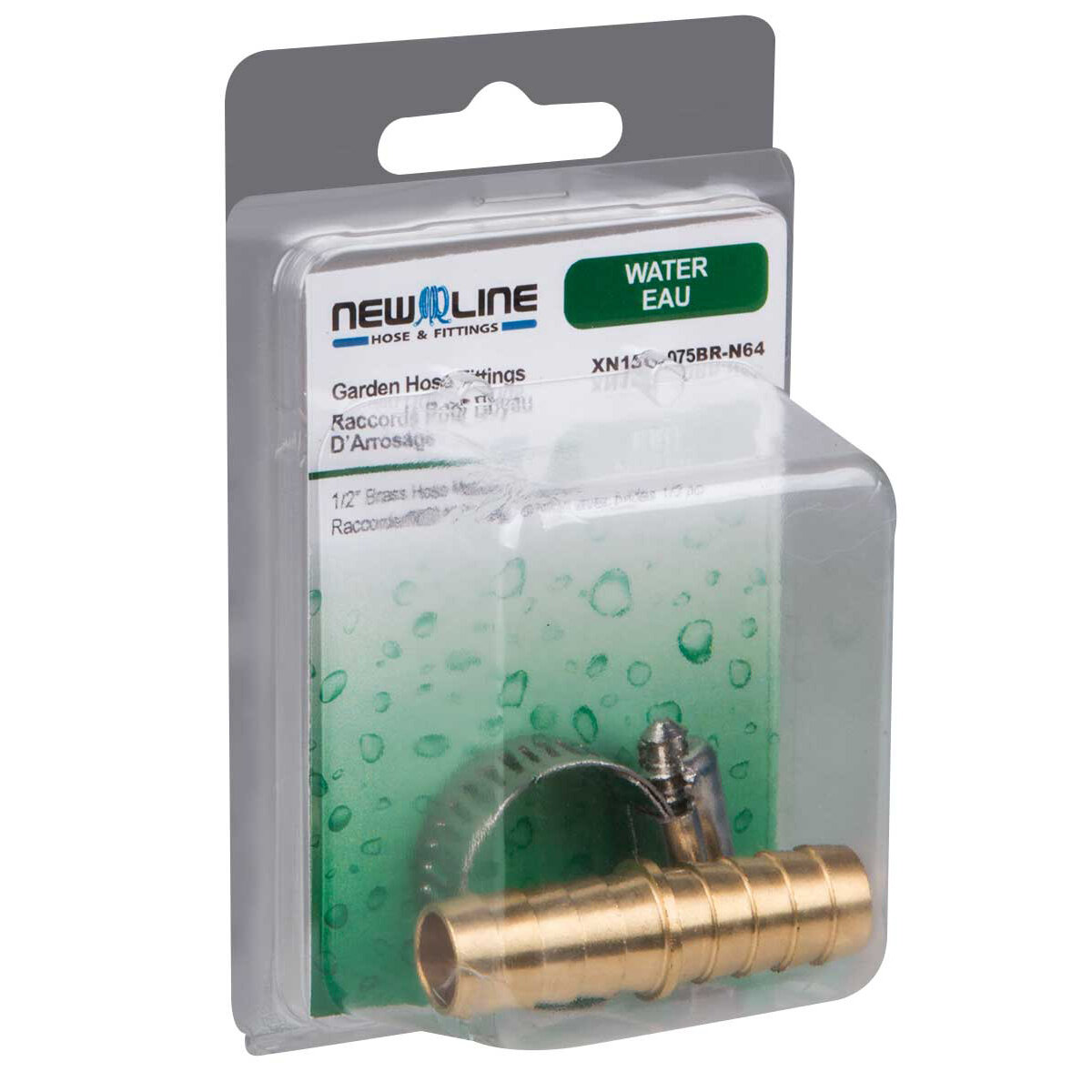 Express Pack Brass 3/4" Hose Mender W/Clamps