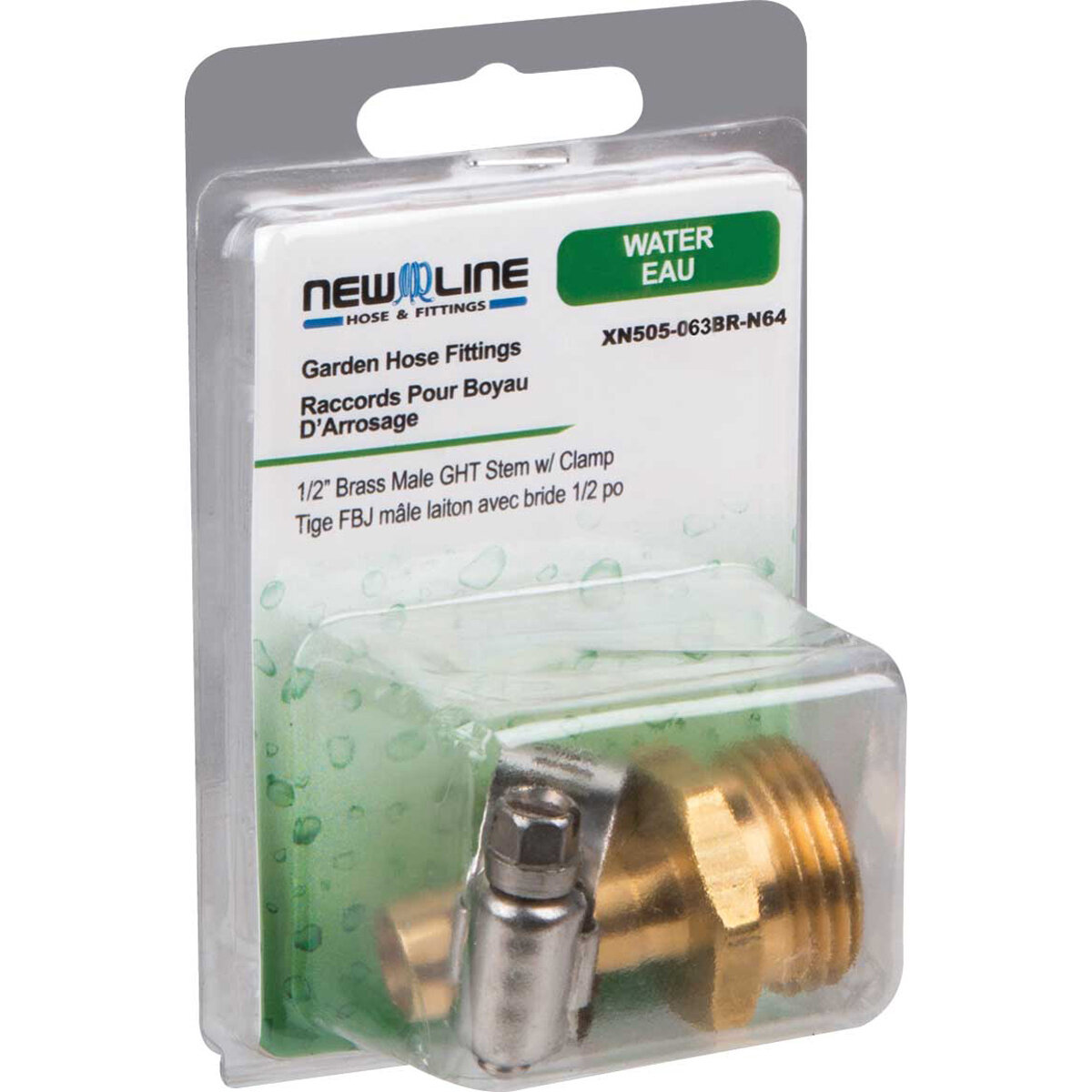 Express Pack 5/8" Brass Male Ght Stem W/Clamp