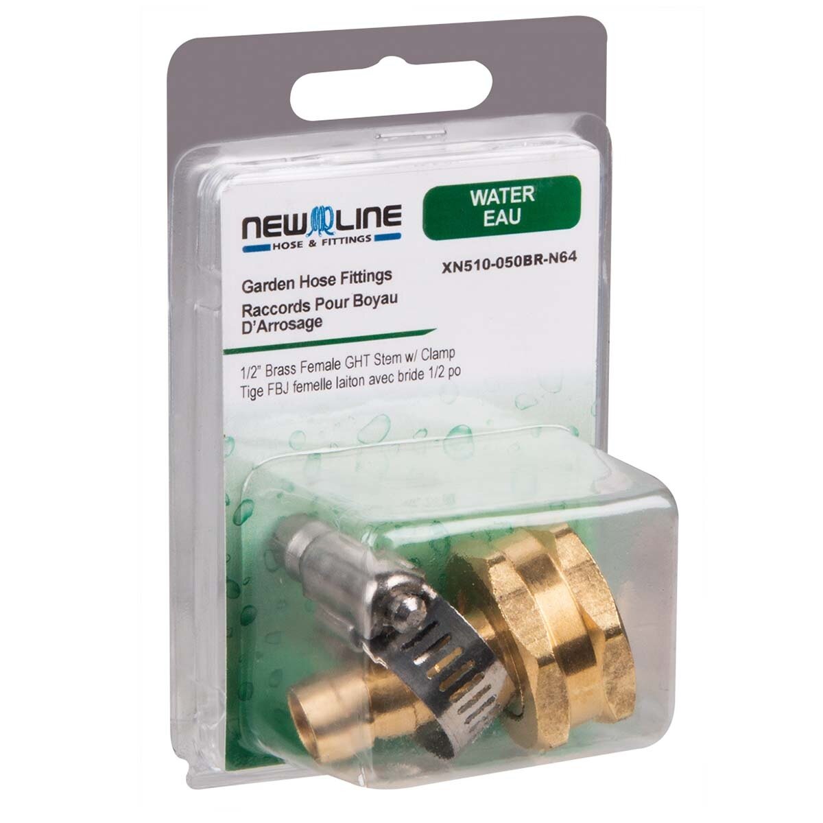 Express Pack 3/4" Brass Female Ght Stem W/Clamp