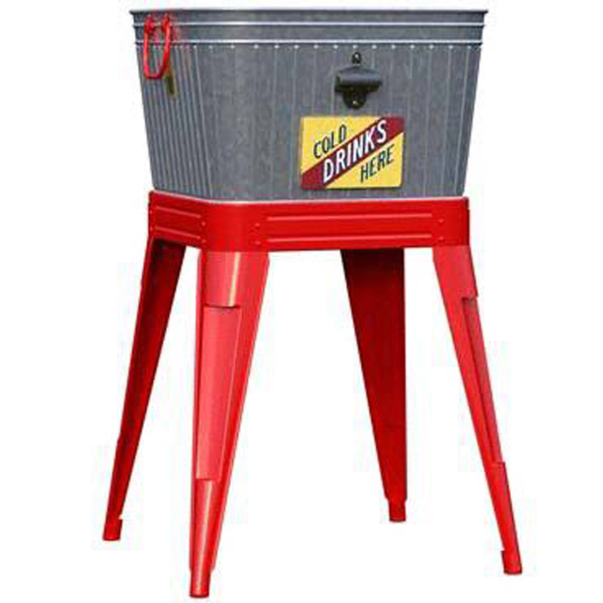 Rustic Washtub Beverage stand w/ bottle opener