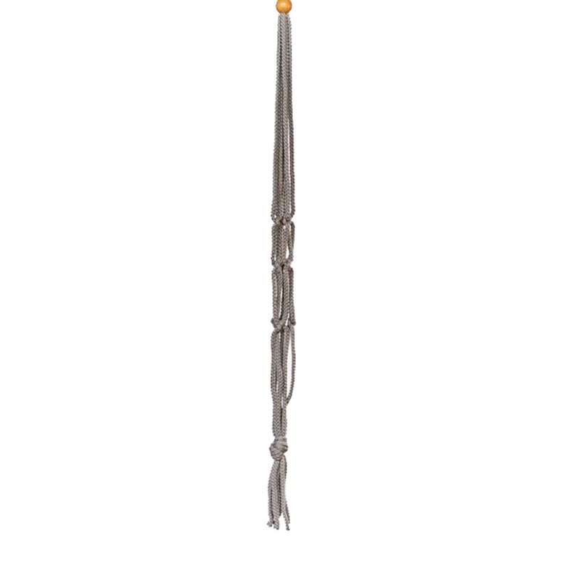 30" Grey Macrame Plant Hangers