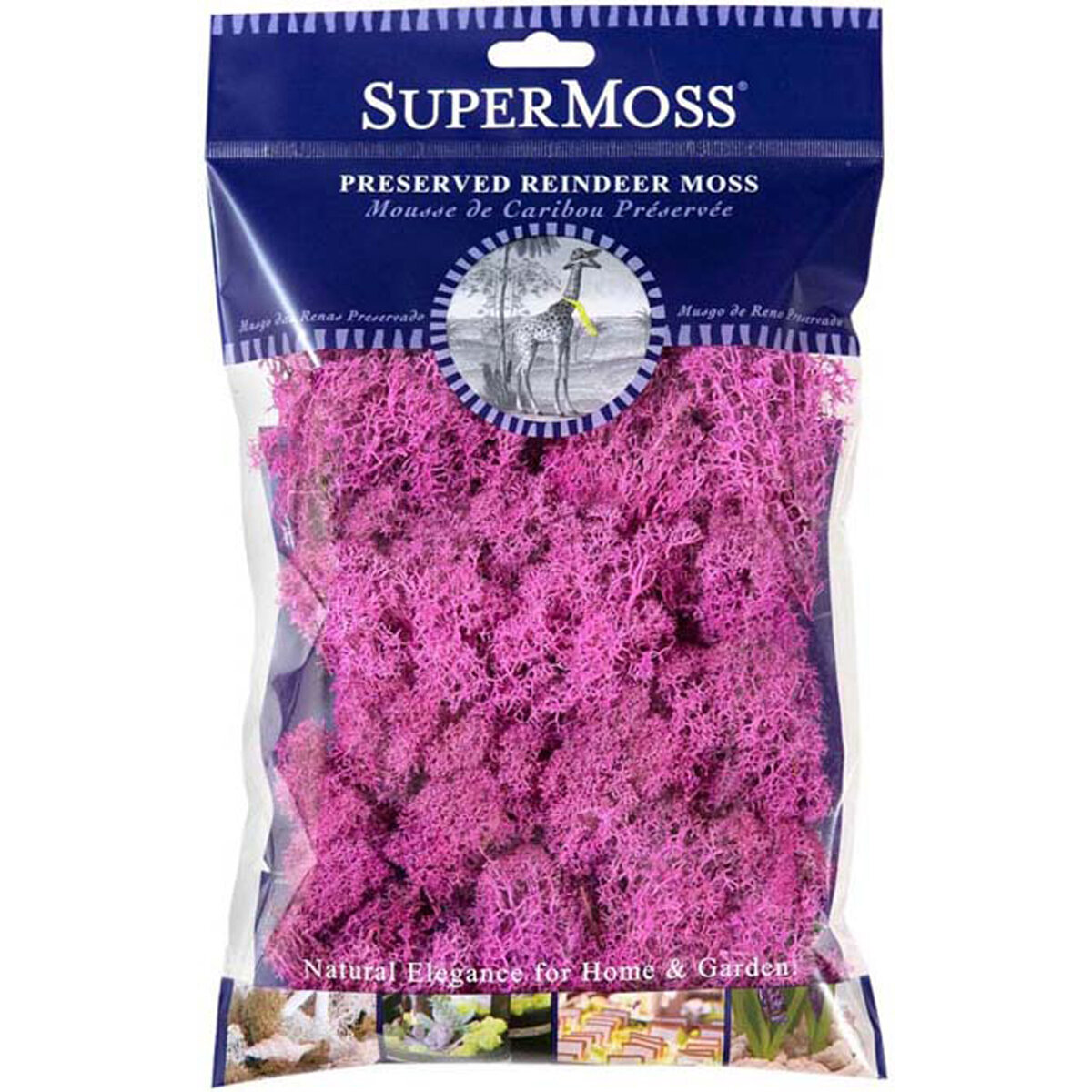 Reindeer Moss Preserved Pink 2oz Bag