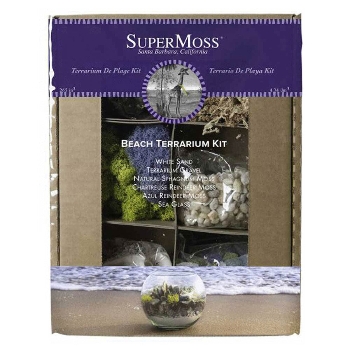 Terrarium Kit Beach 8oz Display Box