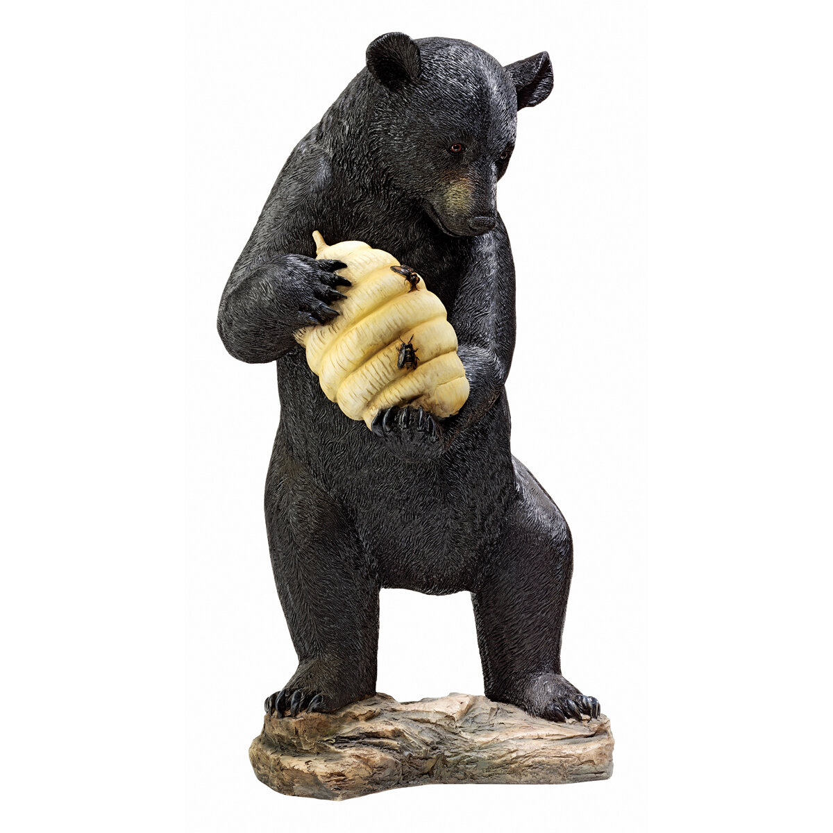 Dt Beehive Black Bear Spitter Piped Statue