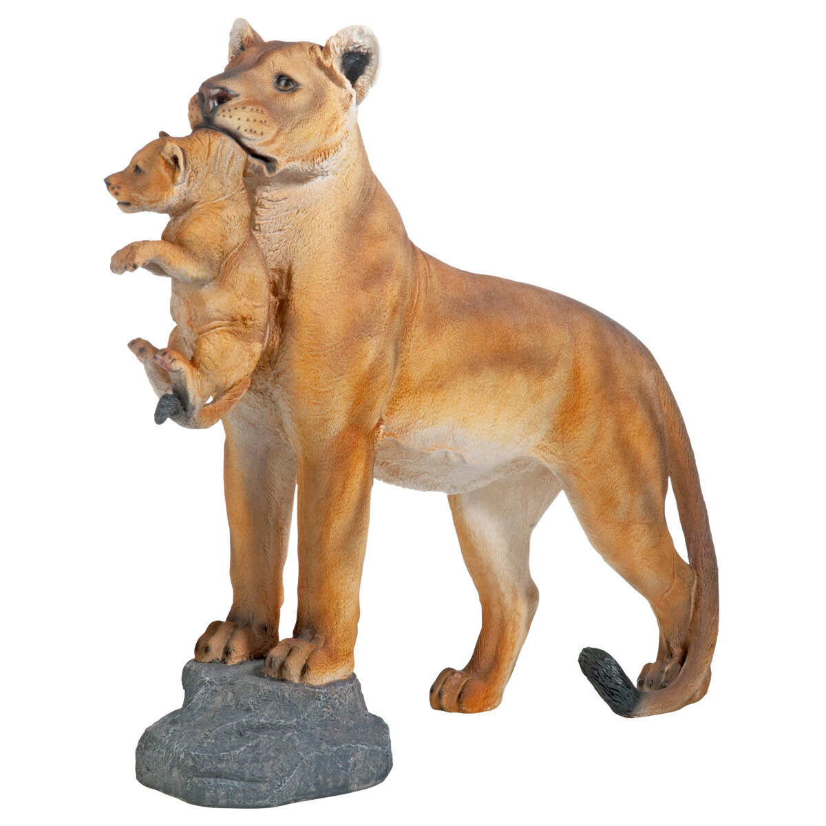 Dt Lioness With Cub Statue