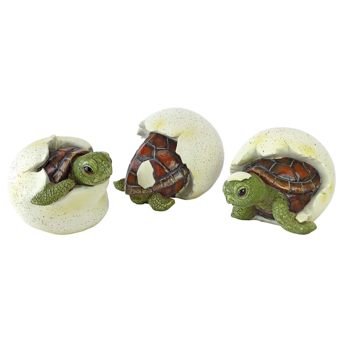 Dt Out Of The Shell Baby Turtle Triplet Statues
