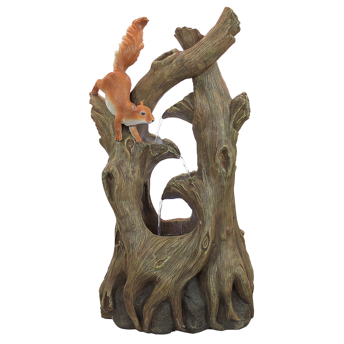 Tree Squirrel Cascading Fountain