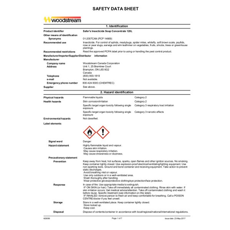 Safers Insecticidal Soap Concentrate 120L Safers Insecticidal Soap Concentrate 120L