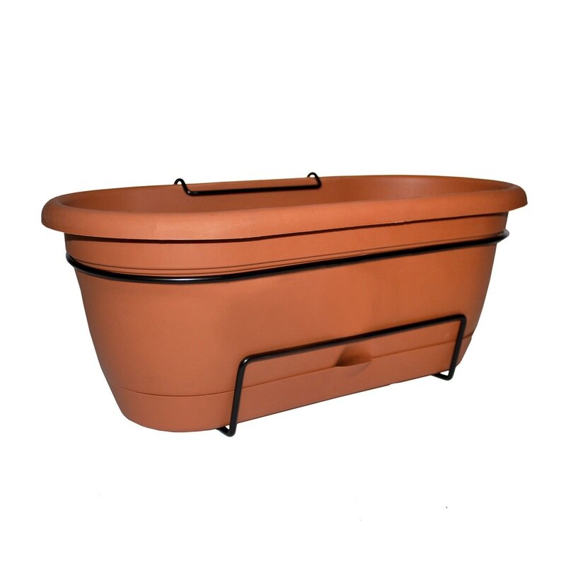 18" Lucca Balcony Box Terracotta