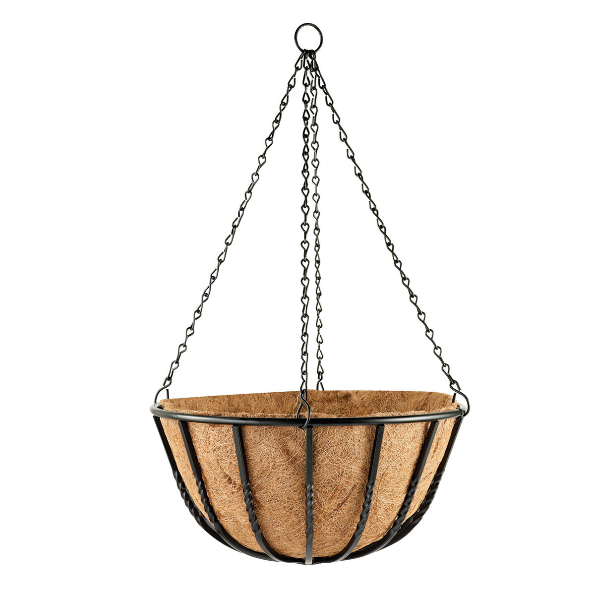 16" Blacksmith Hanging Basket With Coco Liner And