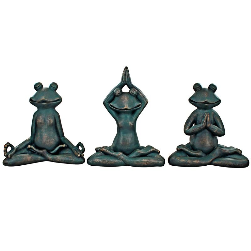 Zen Garden Yoga Frogs Set/3