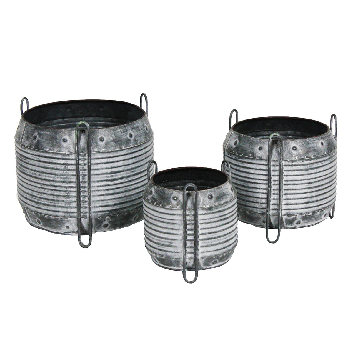 Galvanized Tubs Set of 3