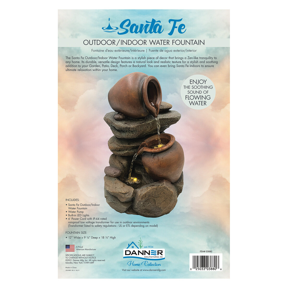 Santa Fe - Outdoor/Indoor Water Fountain