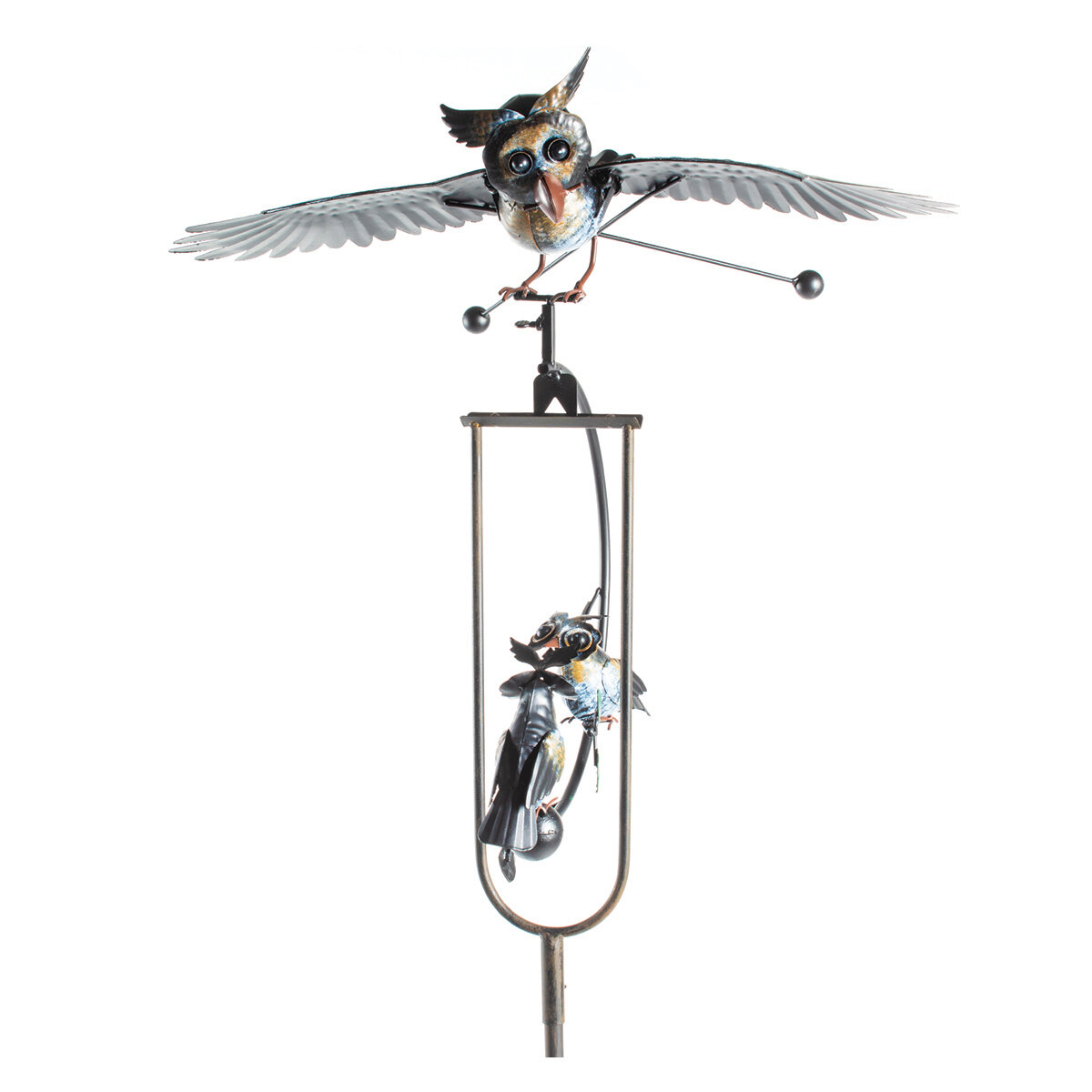 53" Kinetic Owl Mom/Kids Stake