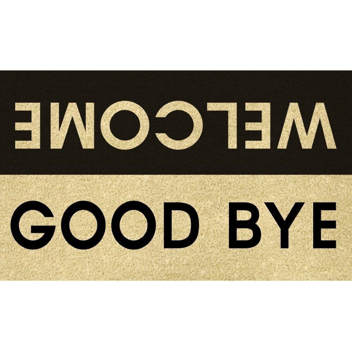 Vinyl Bk Coir Mat 18x30    Welc./Goodbye