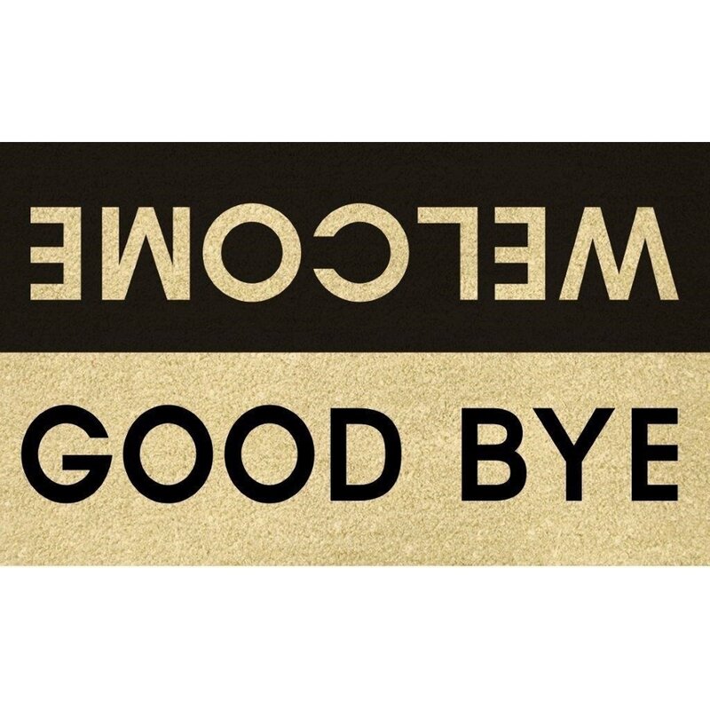 Vinyl Bk Coir Mat 18x30 Welc./Goodbye Vinyl Bk Coir Mat 18x30 Welc./Goodbye