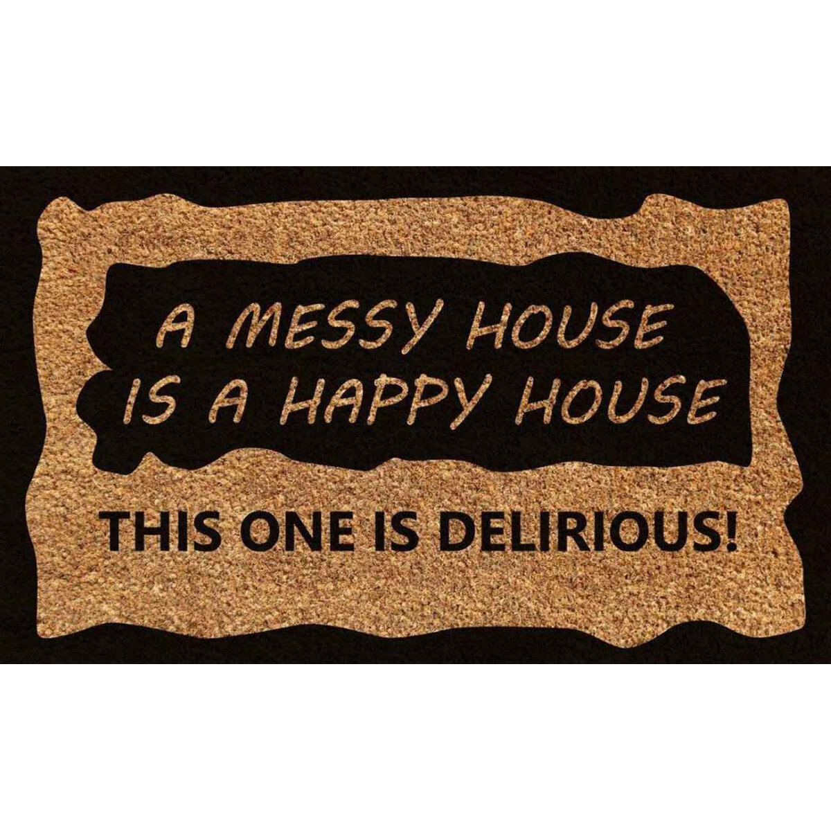 Vinyl Bk Coir Mat 18X30   Messy House