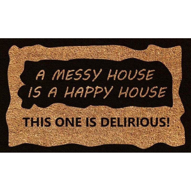Vinyl Bk Coir Mat 18X30 Messy House Vinyl Bk Coir Mat 18X30 Messy House