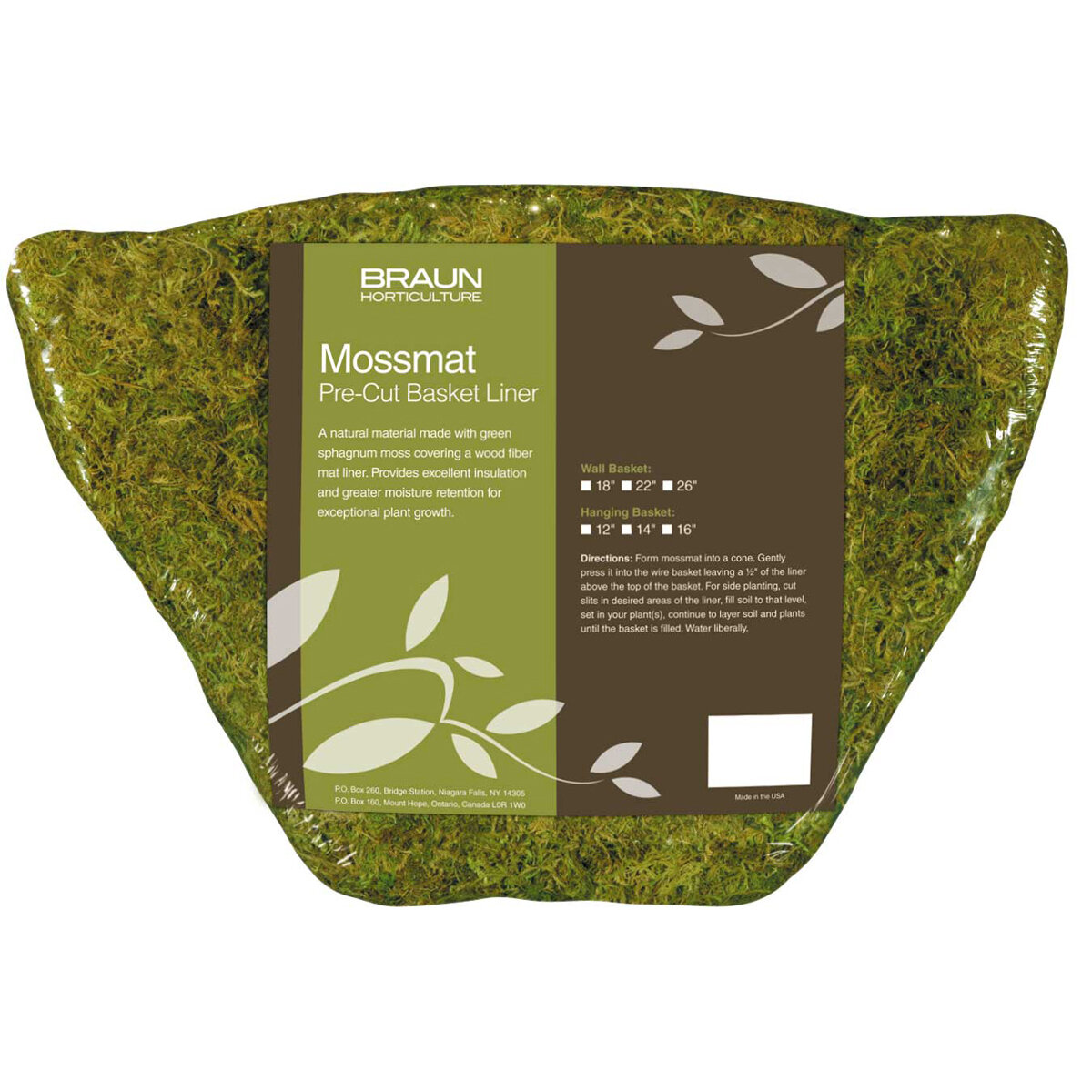 Retail Ready Pre-Cut Mossmat Liner - 14"