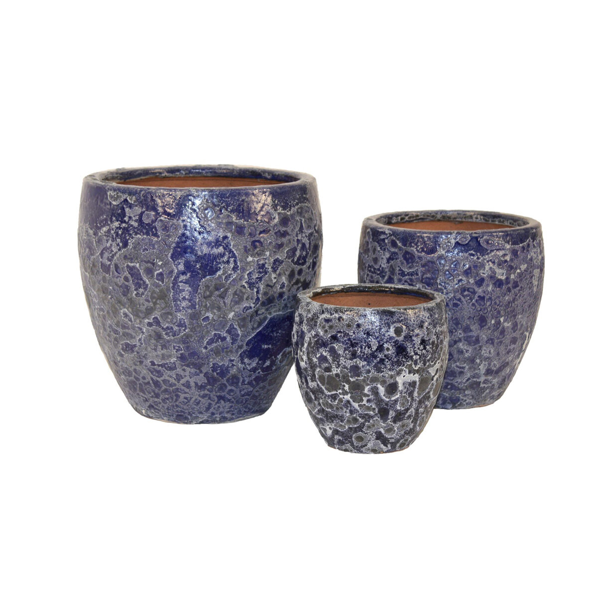Blue Cluster Pot Set Set/3