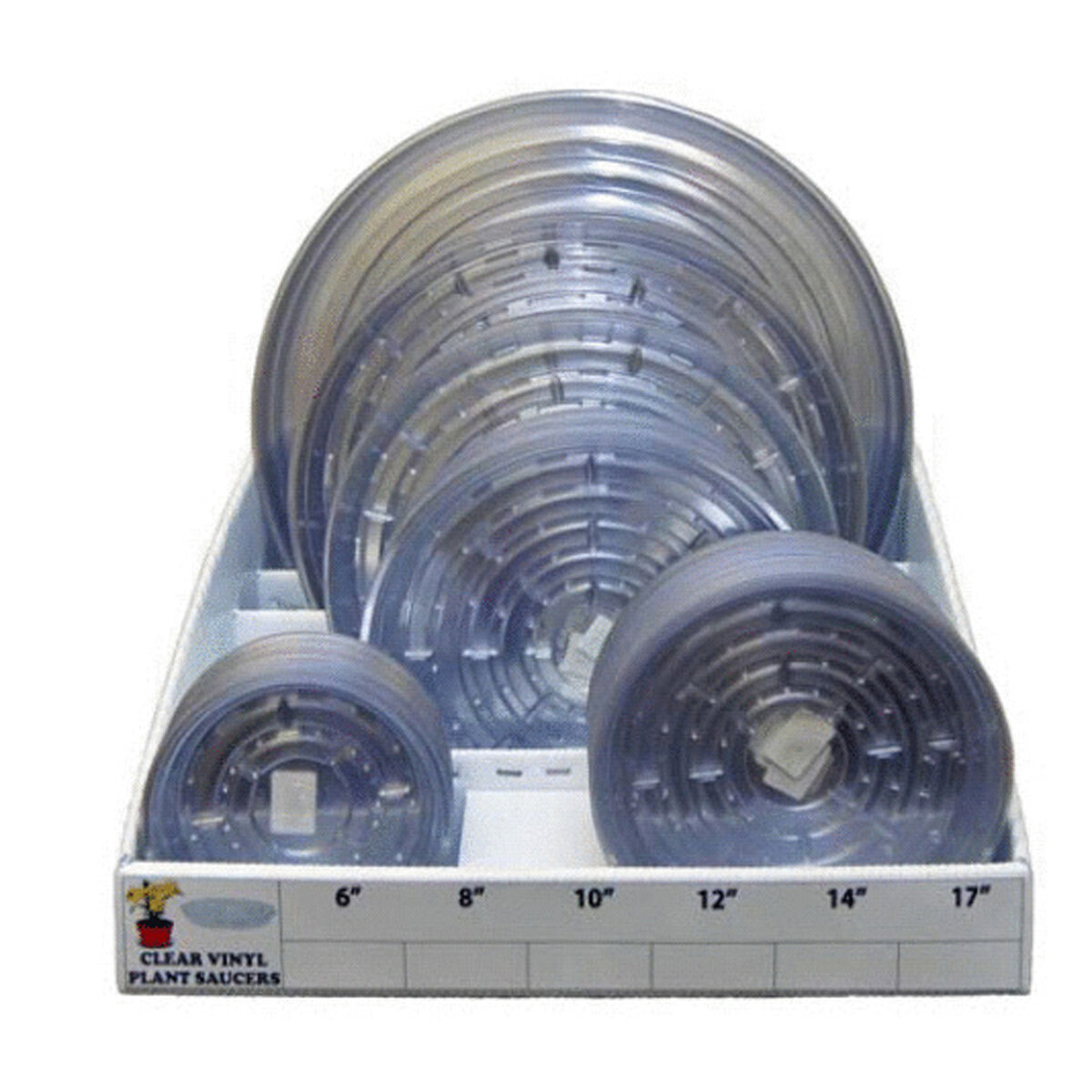 Clear 6"-17" Saucer Display (210pc)