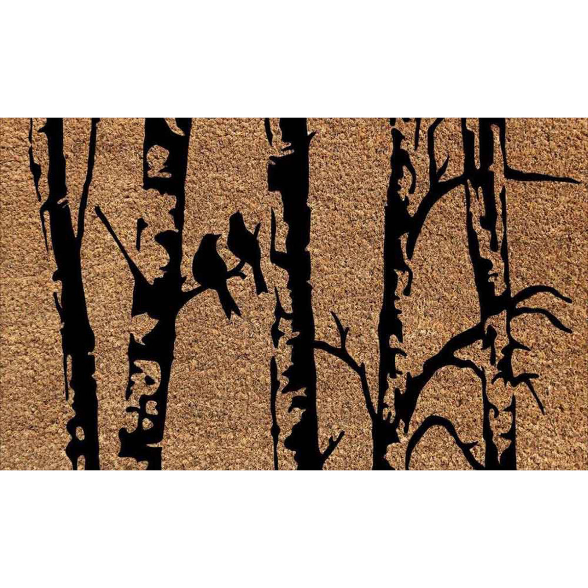 Vinyl Bk Coir Mat 18X30  Birds On A Birch