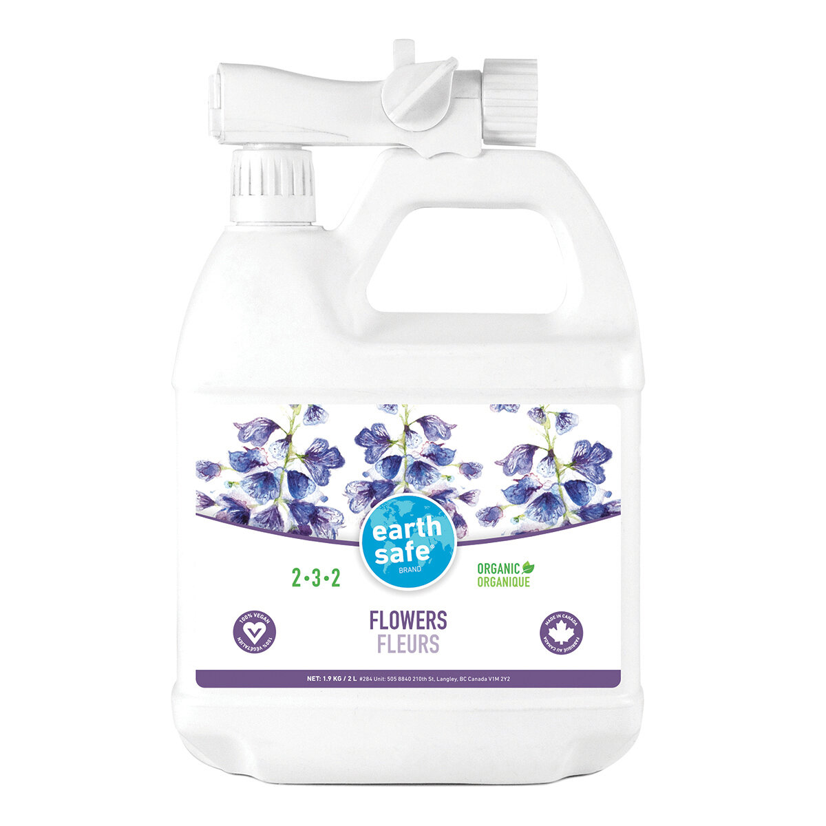 Earth Safe Flowers 2L Hose End Sprayer(6/cs)