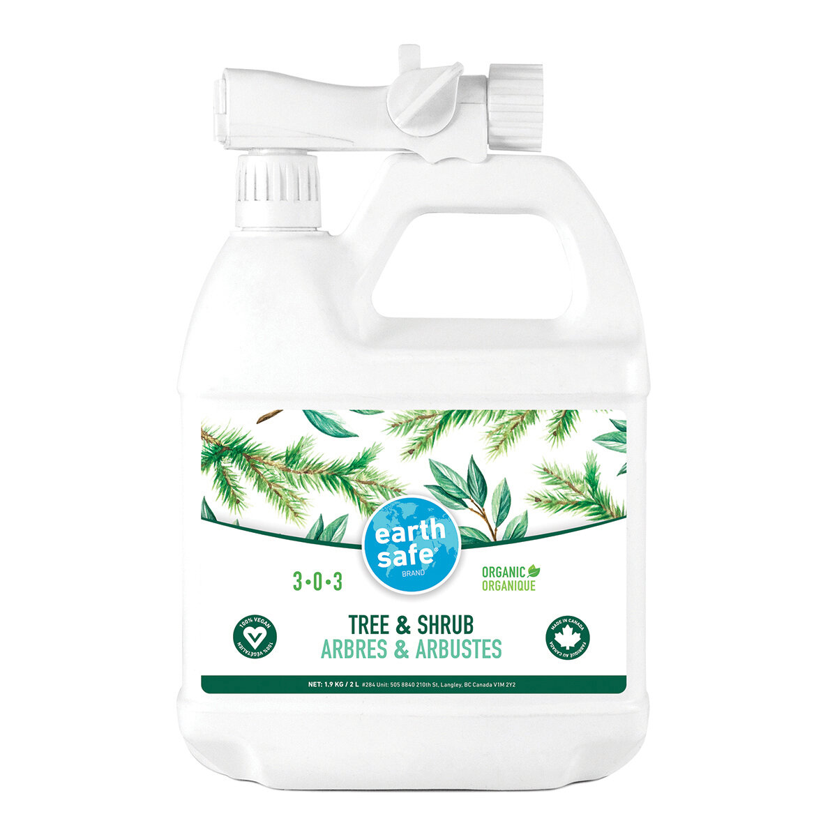 Earth Safe Tree & Shrub 2L Hose End Sprayer(6/cs)