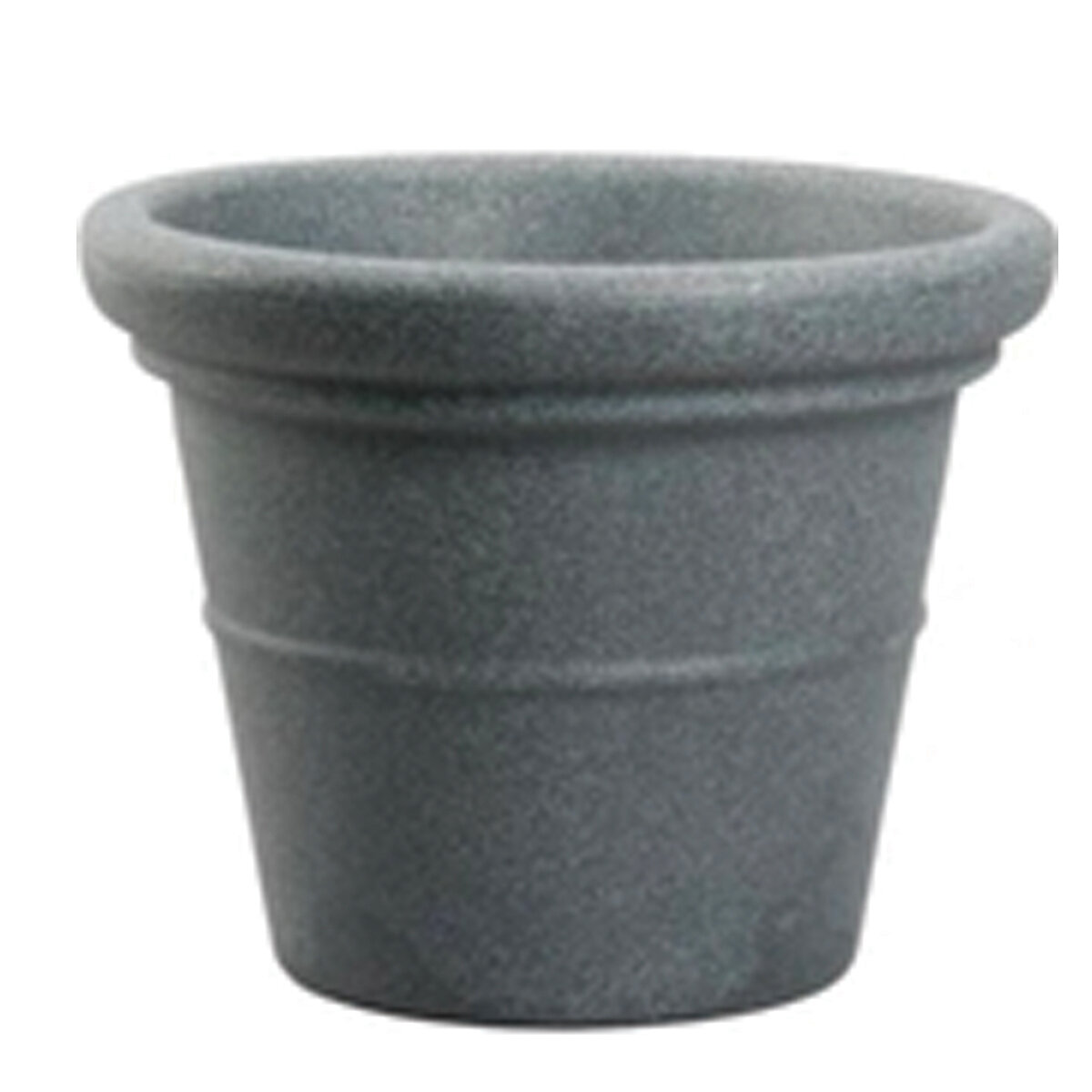 20" Terrazzo Round Pot Black Granite