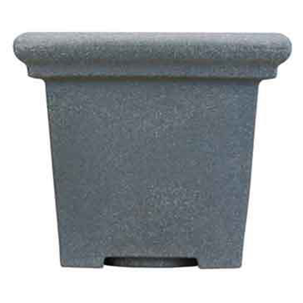 20" Terrazzo Square Pot Black Granite