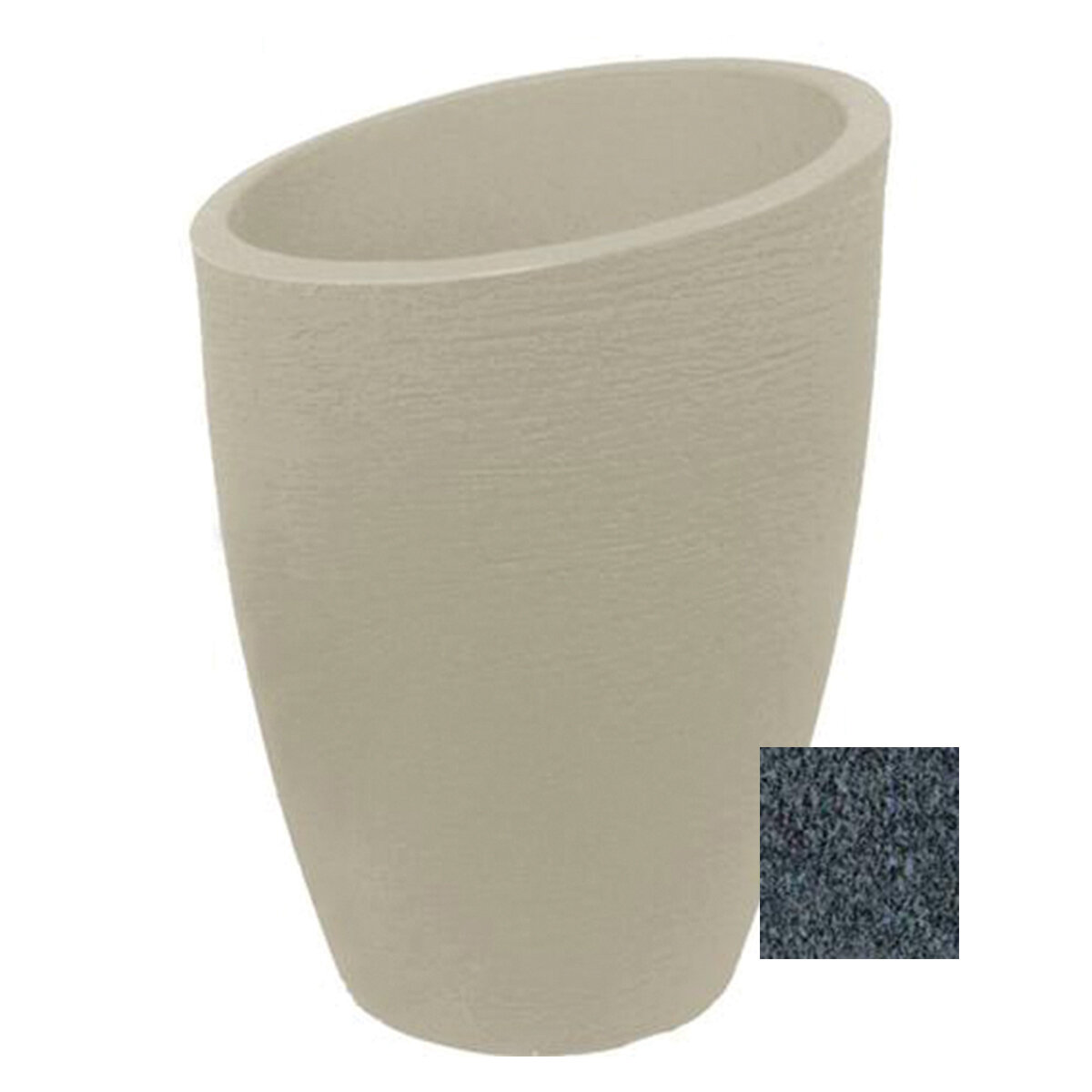 Modern Uno Planter Round 47cmX44cmx44cm Charcoal
