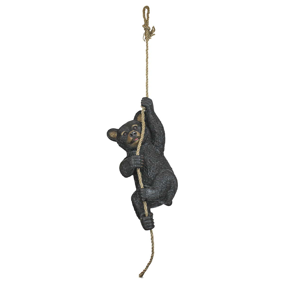 Swinging Bocephus Bear On Rope Statue