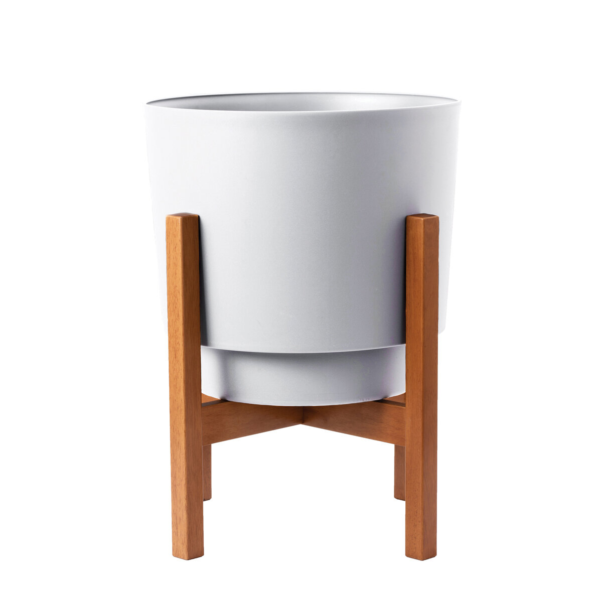 16" Hopson Wood Casper Wht Planter