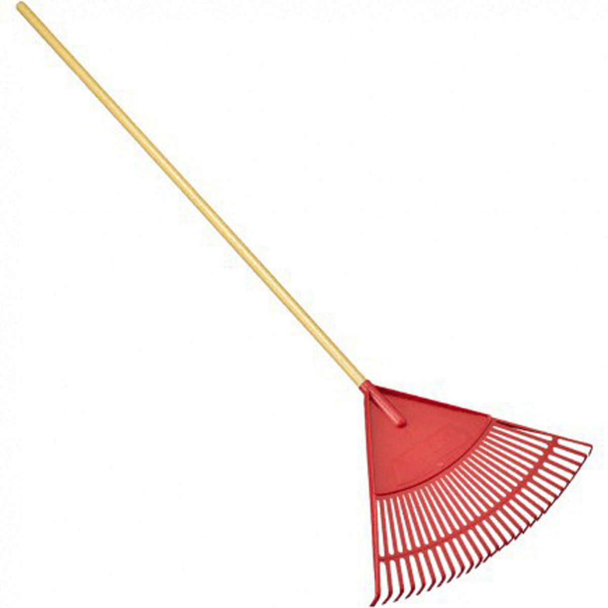 Poly Leaf Rake 24"/26 Tines 42" Wood Handle
