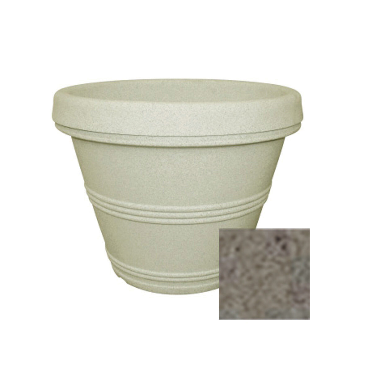 Round Basic Rim Planter 68cmx51cm Stone