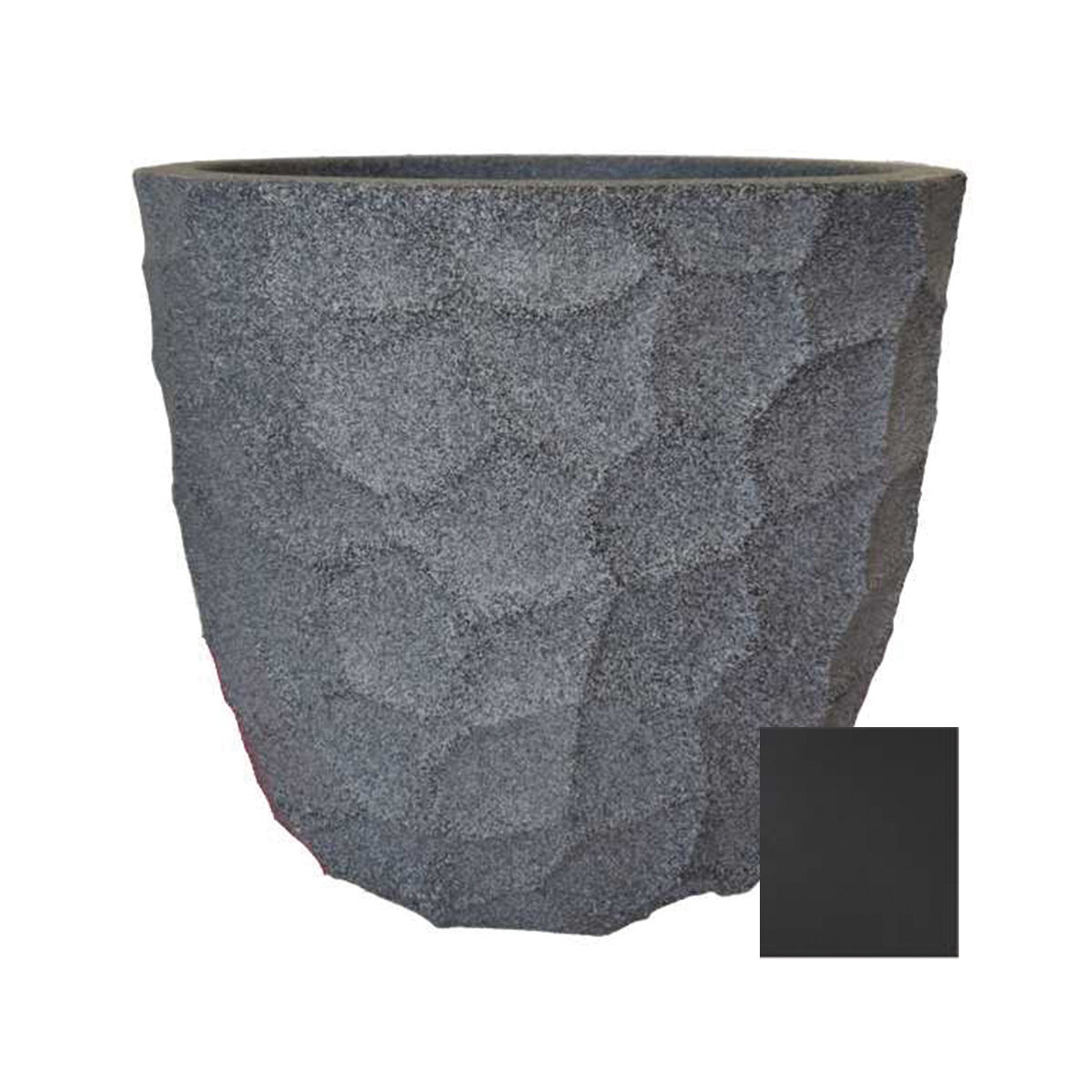 Prisma Round Planter 42cm Lead