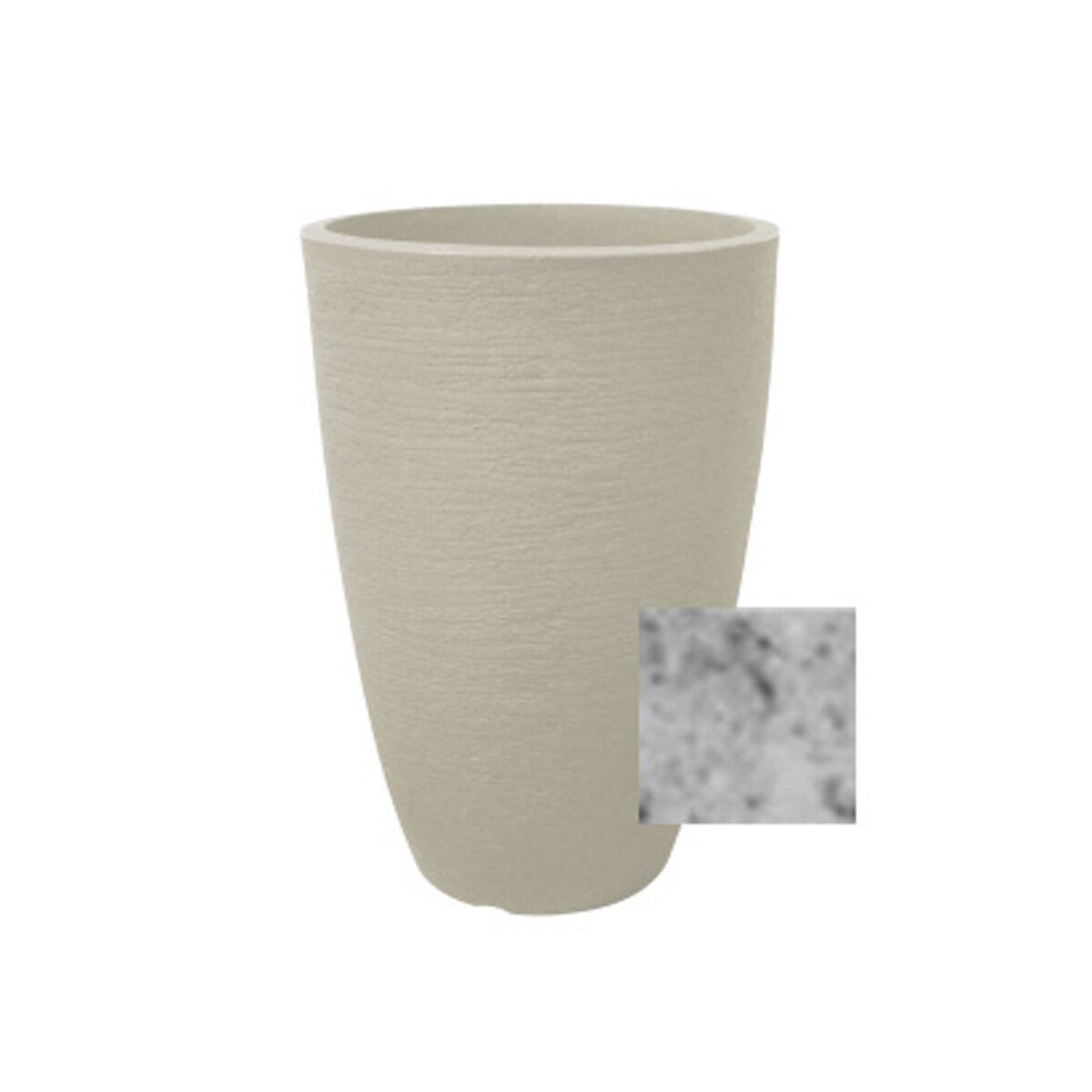 Modern Conic Planter Round 37cm x 55cm Granite