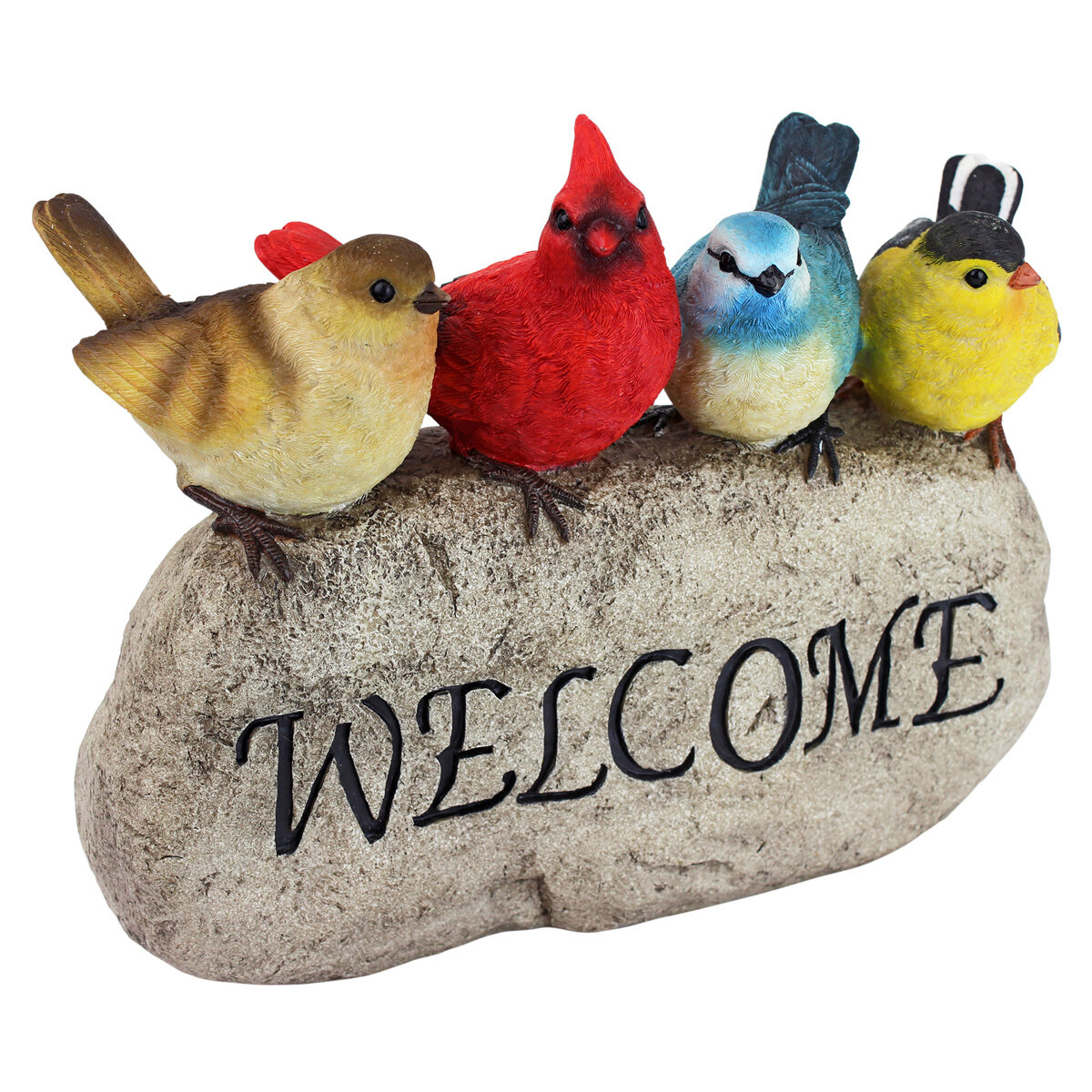 Large Birdy Welcome On Rock