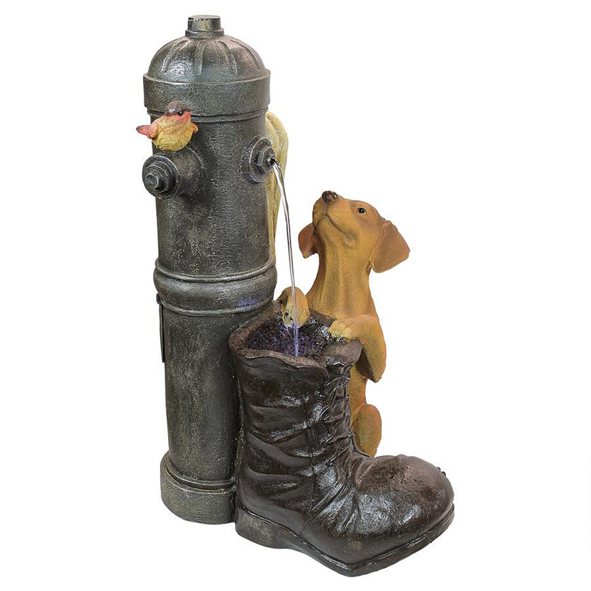 Dt Fire Hydrant Pooch Garden Fountain