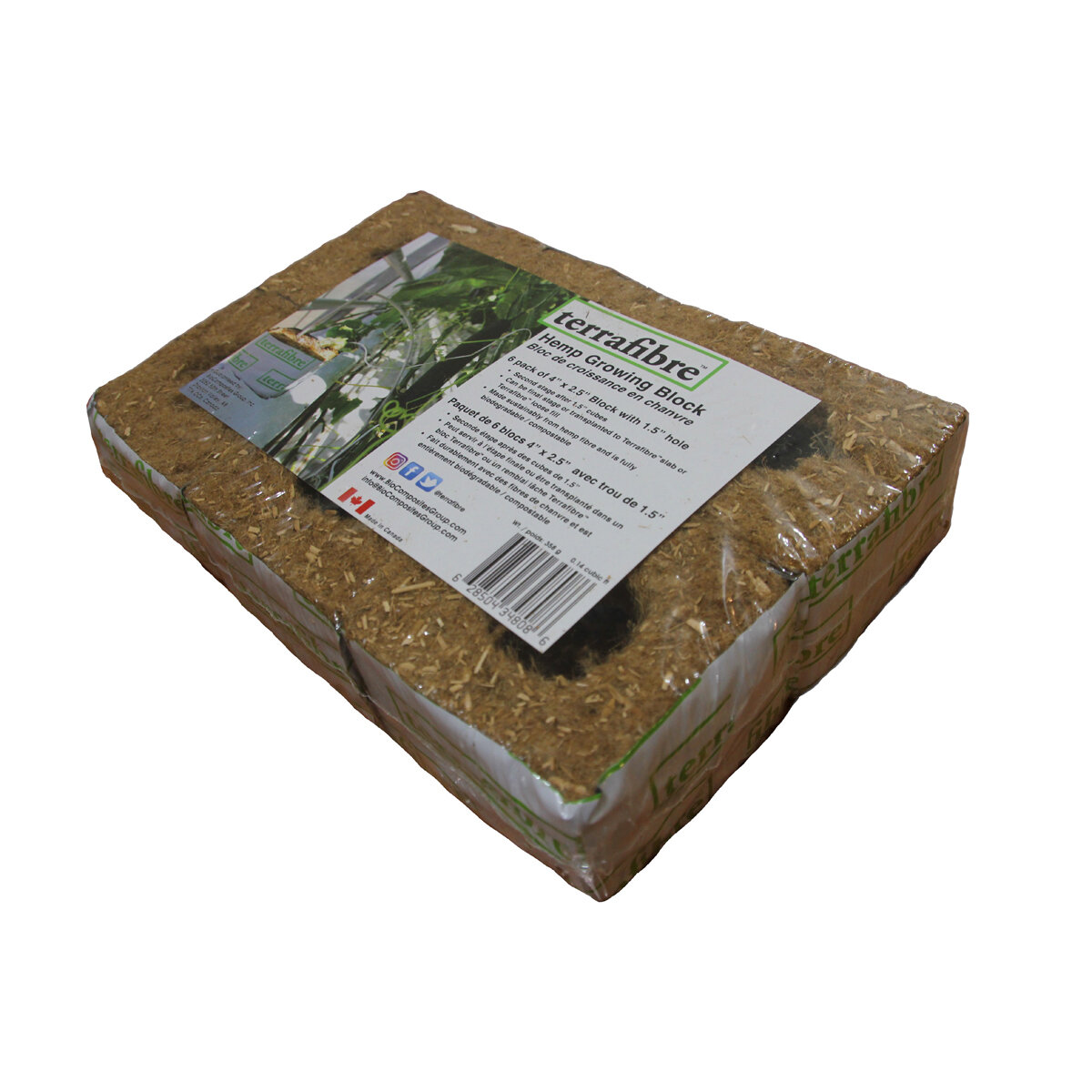 Terrafibre 4" Block Unwrapped Bulk CS (144pcs)