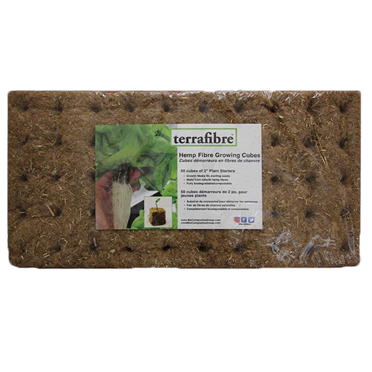 Terrafibre 2" Growing Cubes 800 CS (16 x 50/Slabs)
