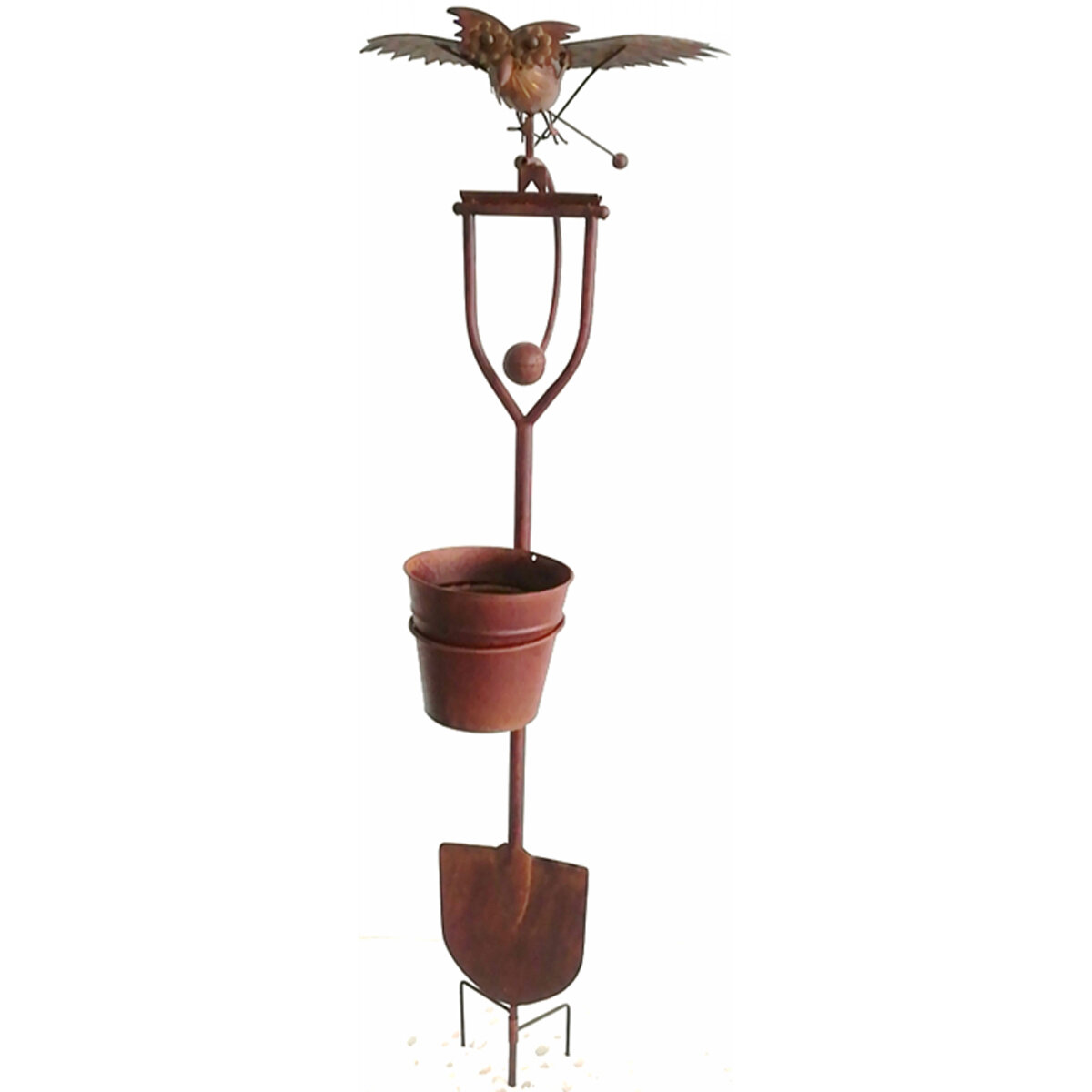 Rocking Owl On Shovel 52"H