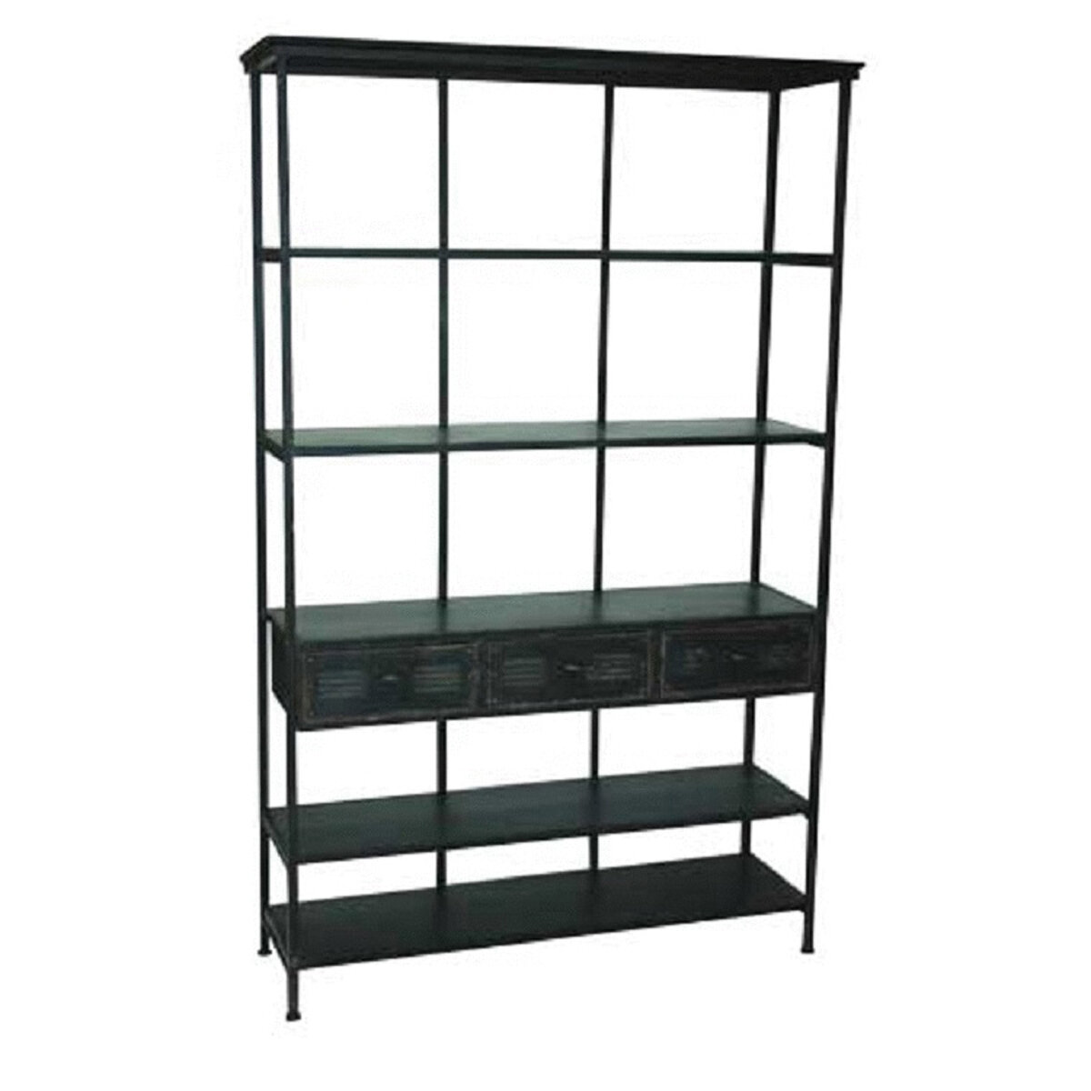 Aged Industrial Wall Shelf System  48"x13"x79"