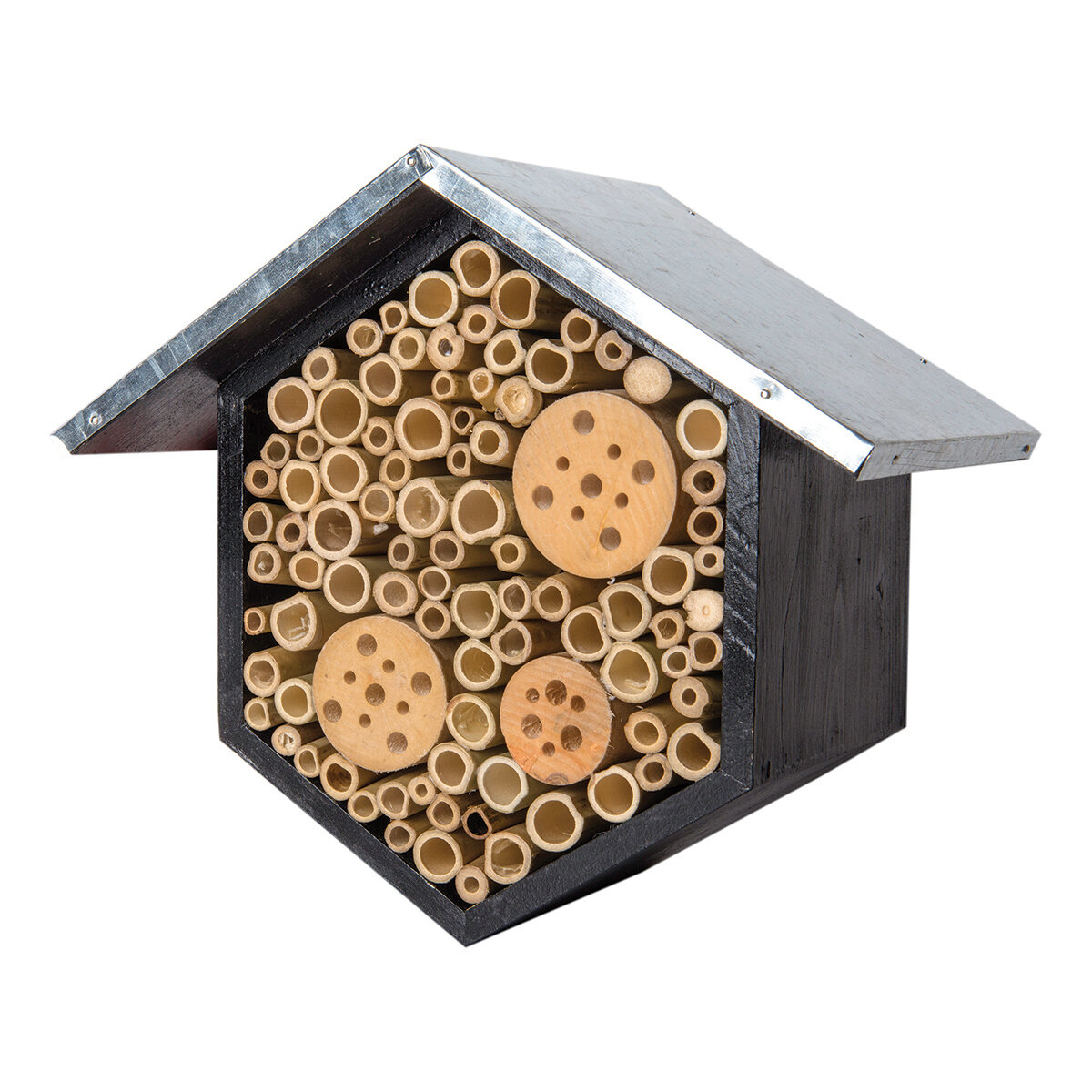 Beneficial Bug Hotel Hibiscus Black Metal Roof
