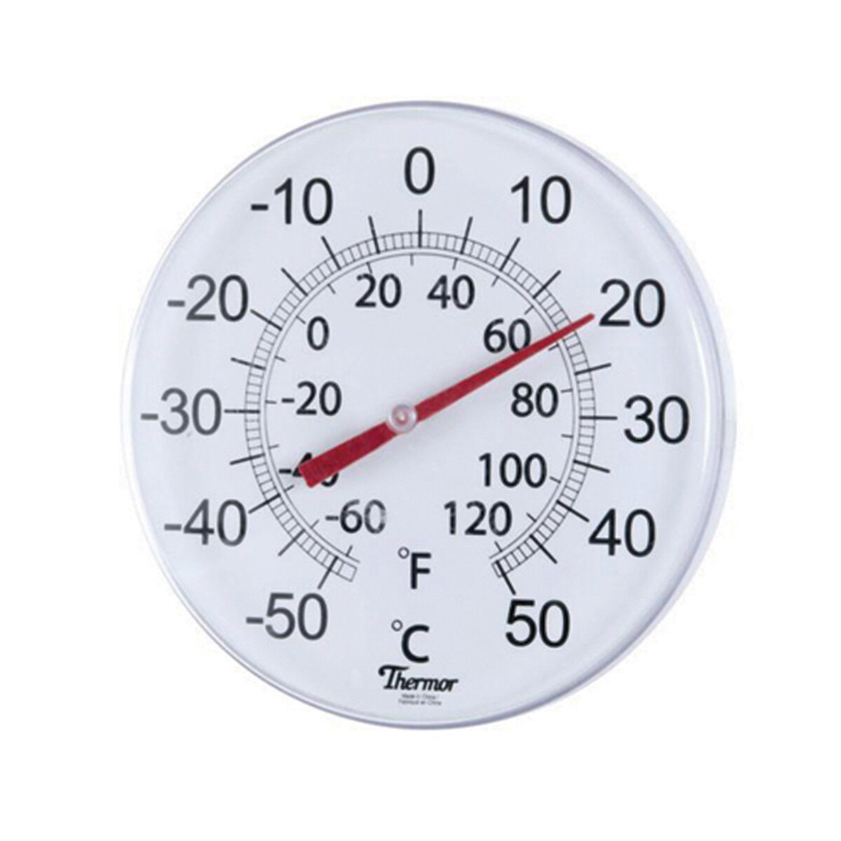 Round Dial Wall Thermometer 12"